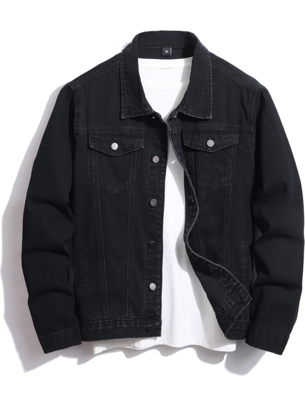 Stylish Men's Stretch Slim Fit Denim Jacket - Trendy Jean Outerwear for Casual